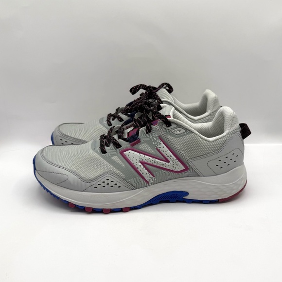 New Balance 410v8 Trail Running Shoes Women’s Size 10 D Grey/Blue WT410LR8 - Picture 2 of 12